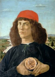 Portrait of a Young Man Holding a Medallion of Cosimo I de